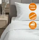 Poszwy hotelowe San Jose - adamaszek, paski 10 mm