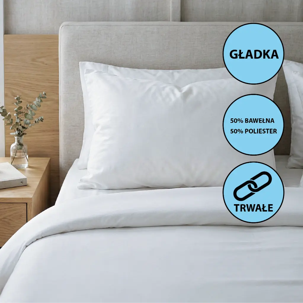 Poszwy hotelowe Montana MVS - płótno, gładkie 