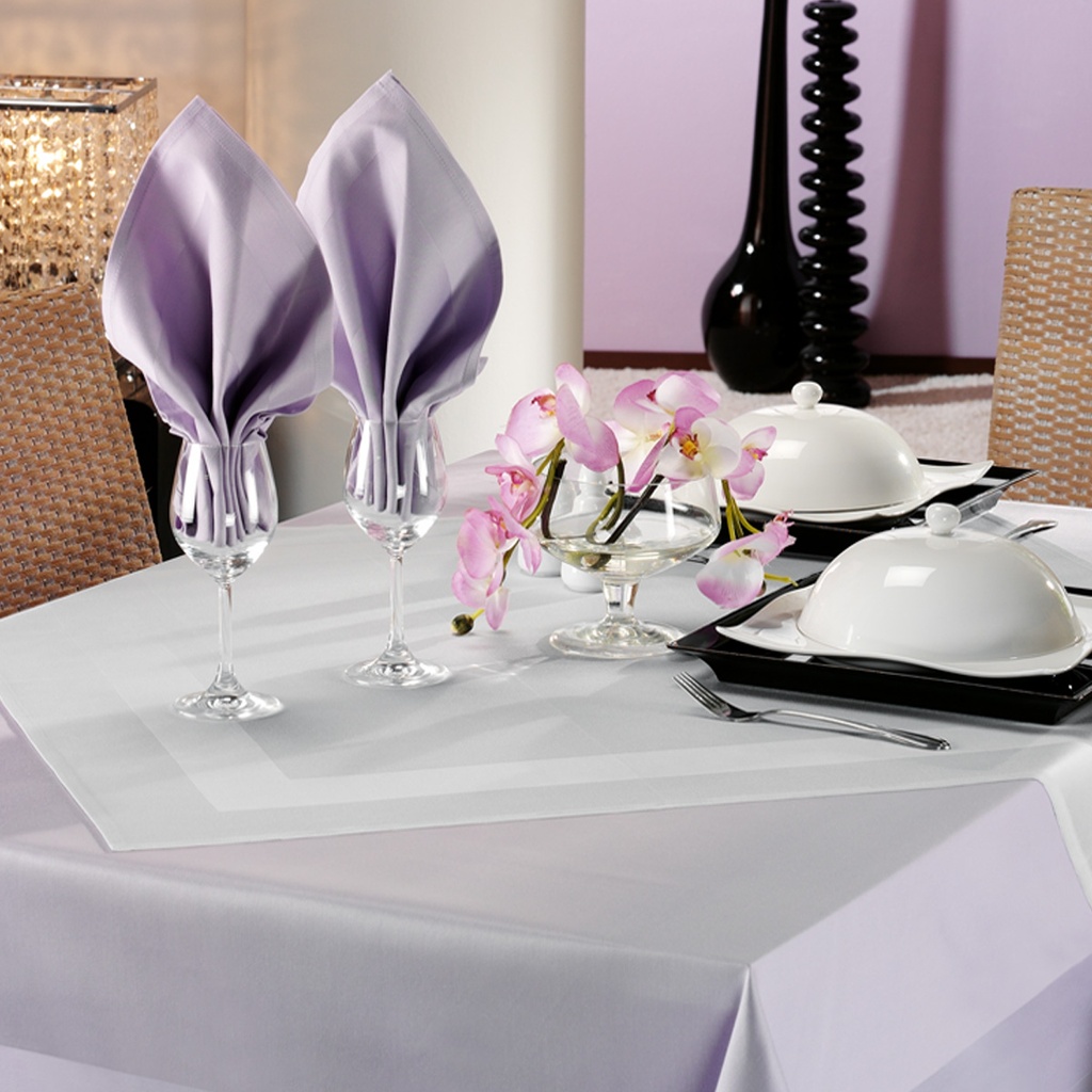 Obrusy Albany pasek dekor 100/100 cm fioletowe