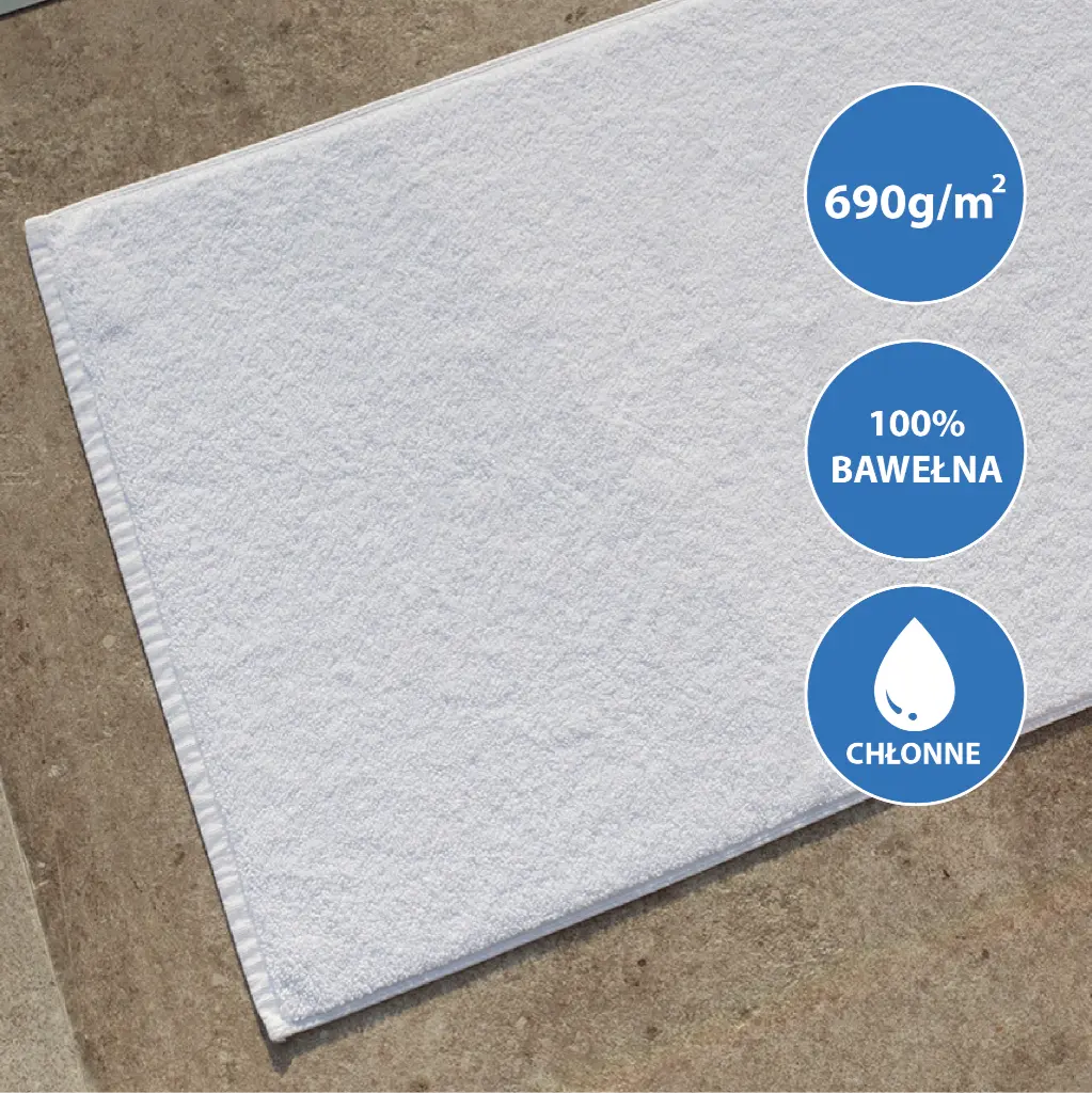 Dywaniki hotelowe 30/50 cm Tinos gładki 690 g
